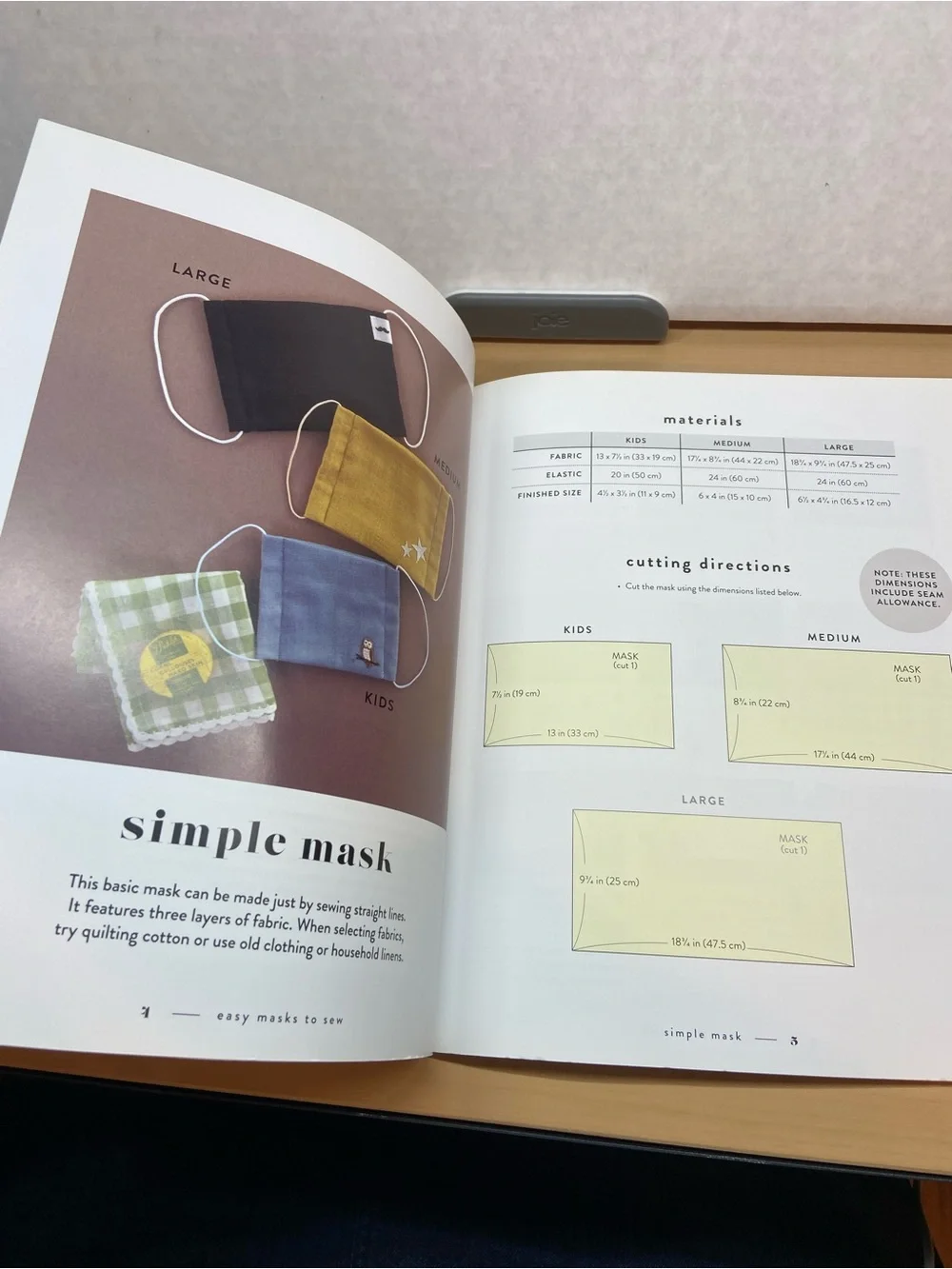 Easy Masks to Sew Book